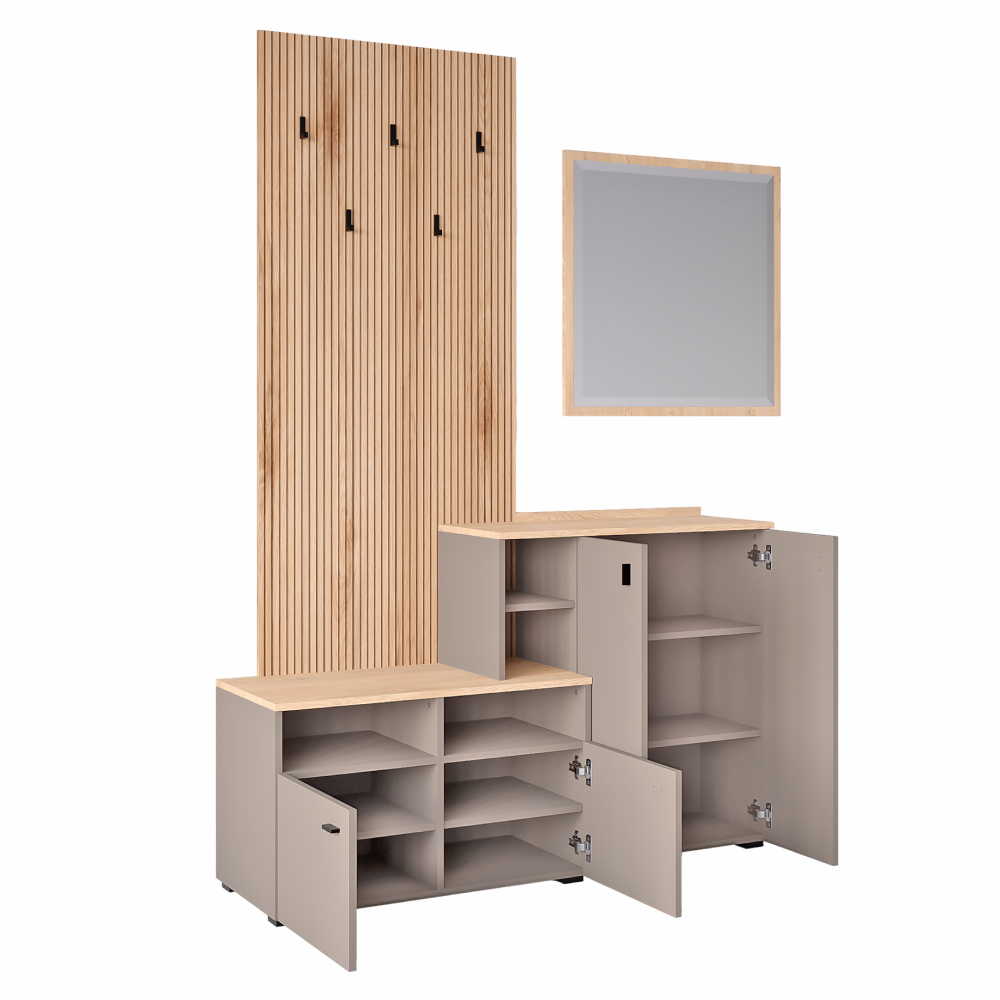Mobilier hol EBRAO, natural / stejar