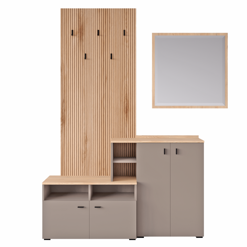 Mobilier hol EBRAO, natural / stejar