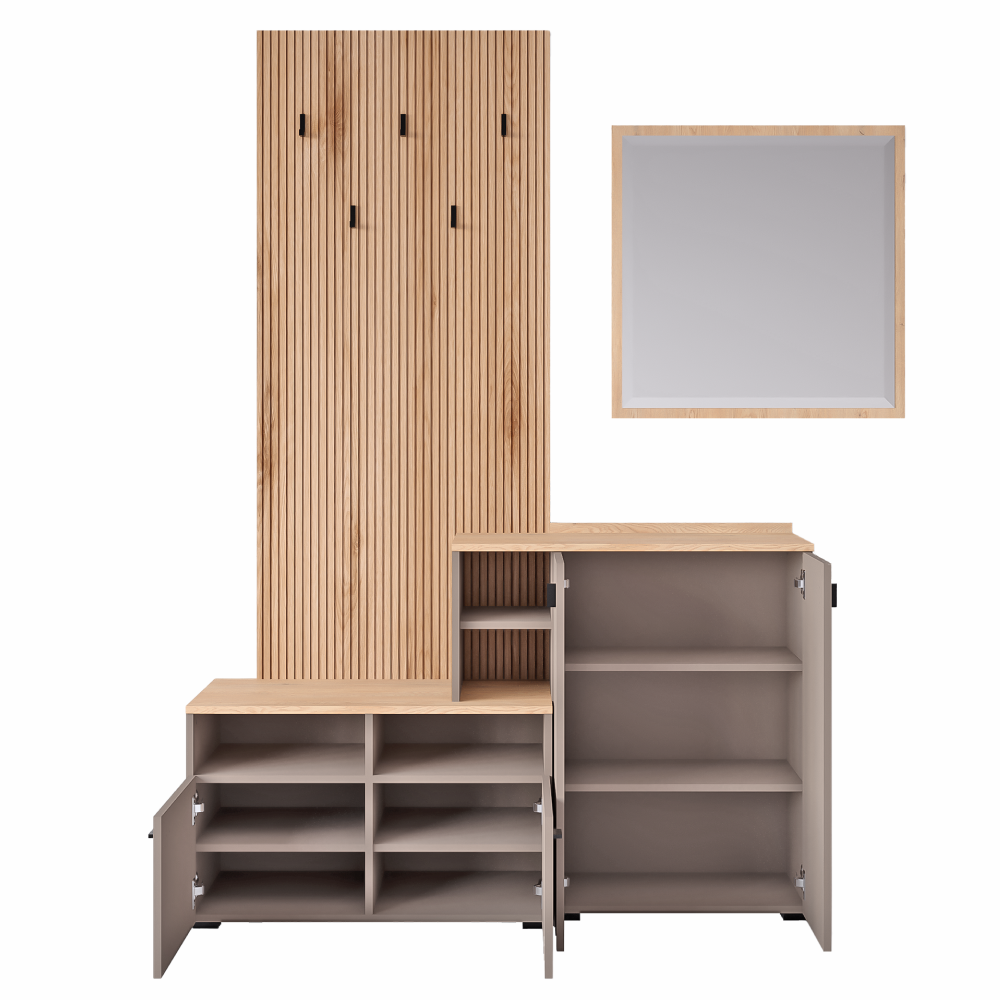 Mobilier hol EBRAO, natural / stejar