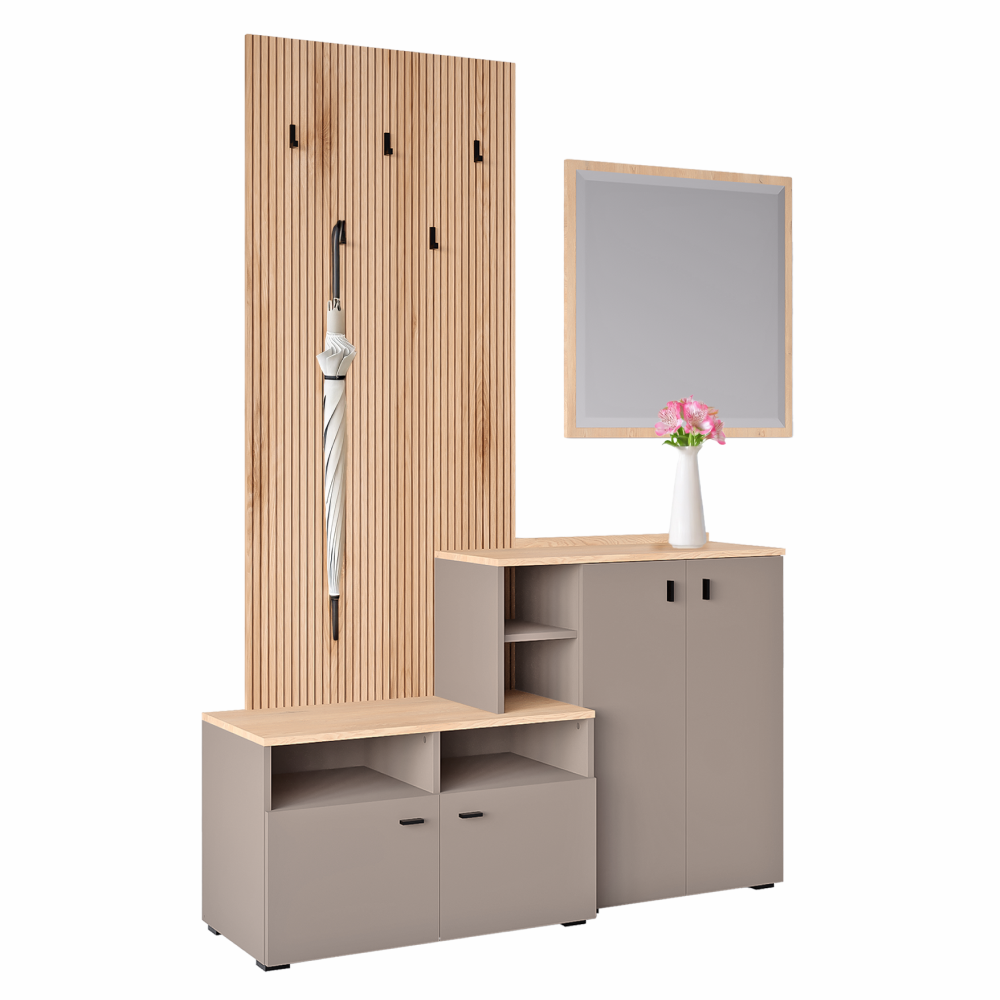 Mobilier hol EBRAO, natural / stejar