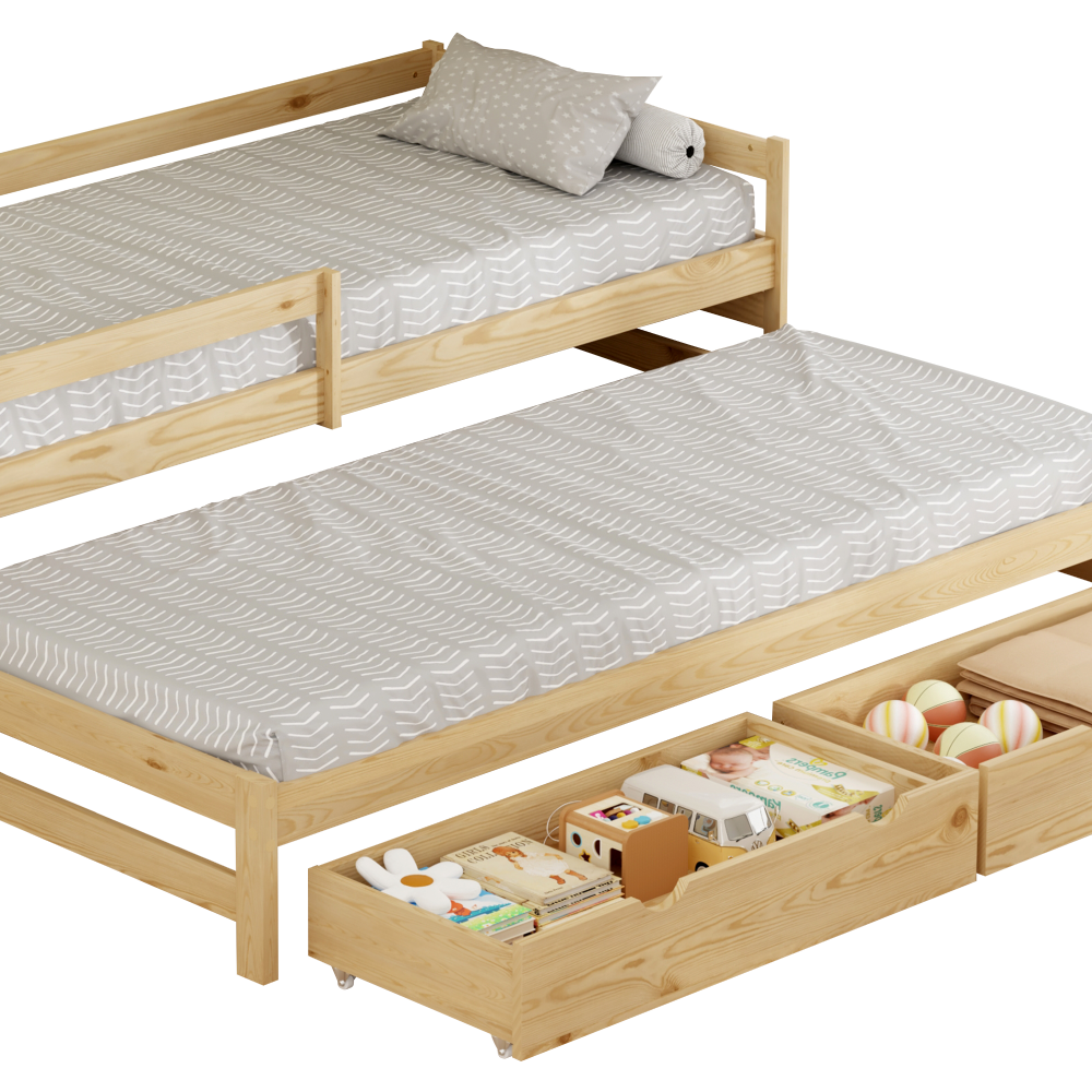 Pat cu pat suplimentar si spatiu de depozitare, ELARA