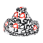 Fotoliu sac ELION, alb / negru / gri / rosu