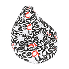 Fotoliu sac ELION, alb / negru / gri / rosu