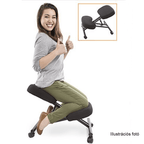 Scaun ergonomic tapitat RENAR, vedere 3