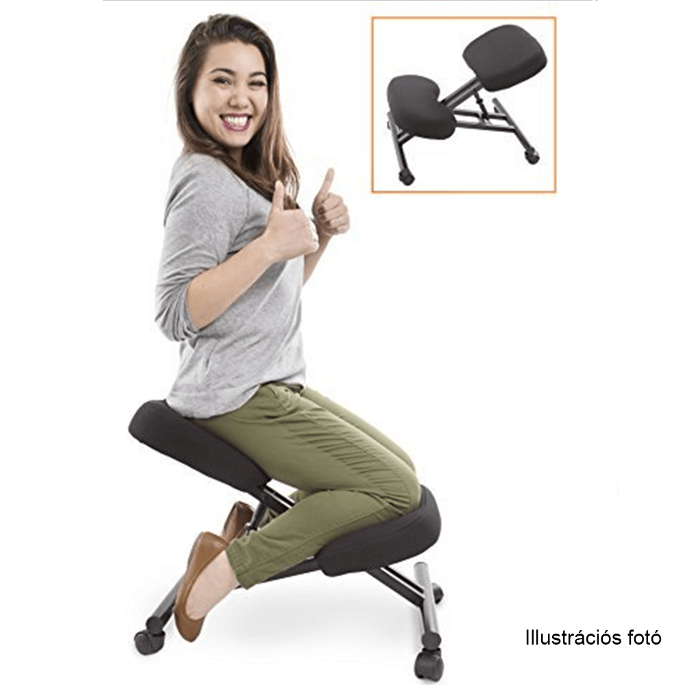 Scaun ergonomic tapitat RENAR, vedere 3