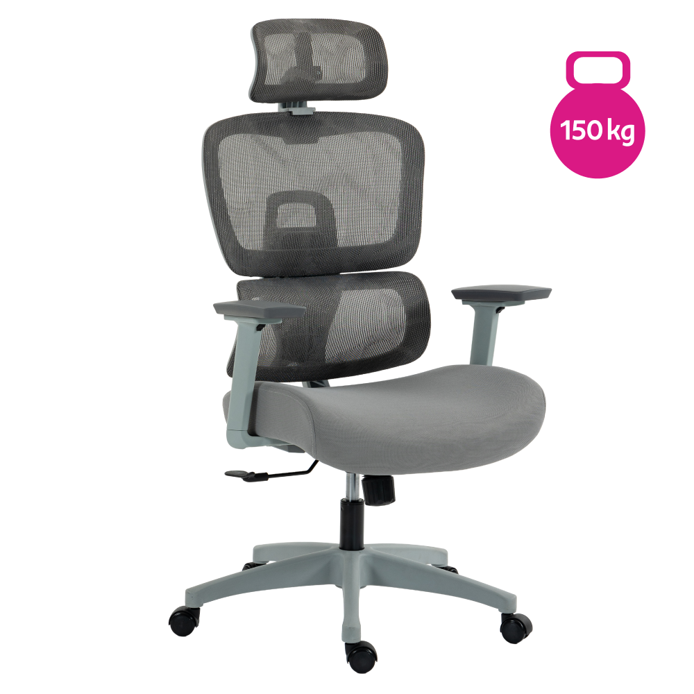 Scaun de birou ERMEN NEW, gri deschis/gri, Portanta 150 kg