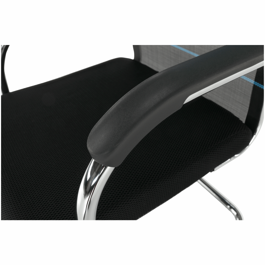 Scaun, albastru/negru, material textil, ESIN
