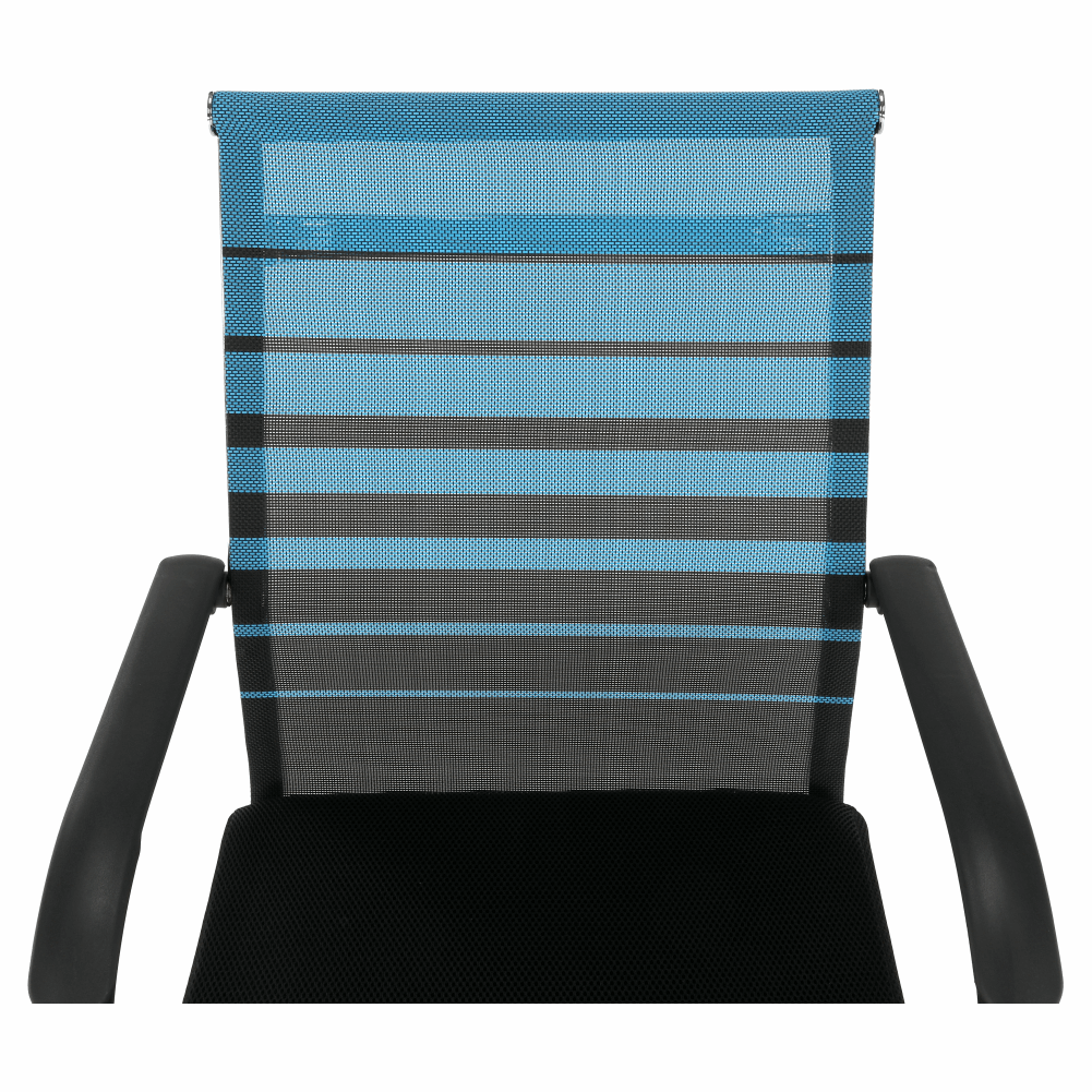 Scaun, albastru/negru, material textil, ESIN