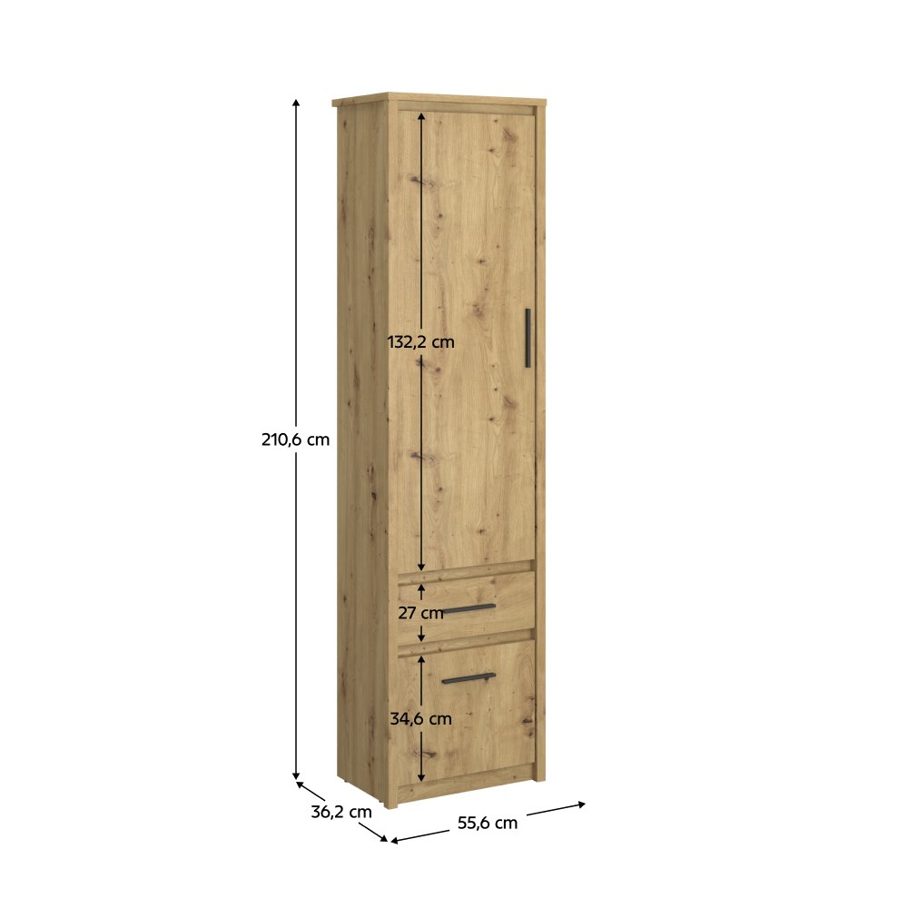 Etajeră Airon – schiță cu dimensiuni