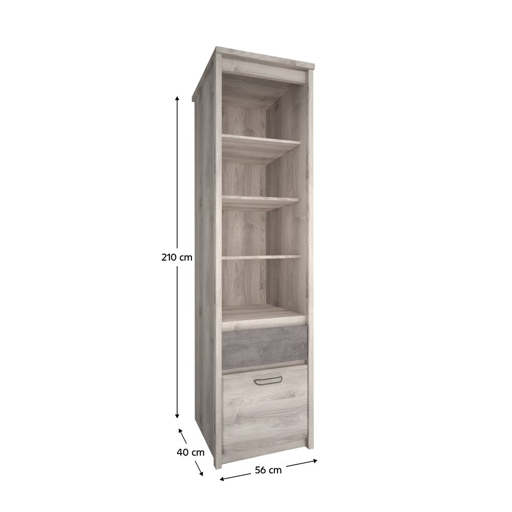 Etajeră Jesi – schiță cu dimensiuni