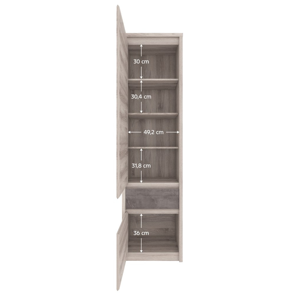 Etajeră Jesi – schiță cu dimensiuni, imaginea 2