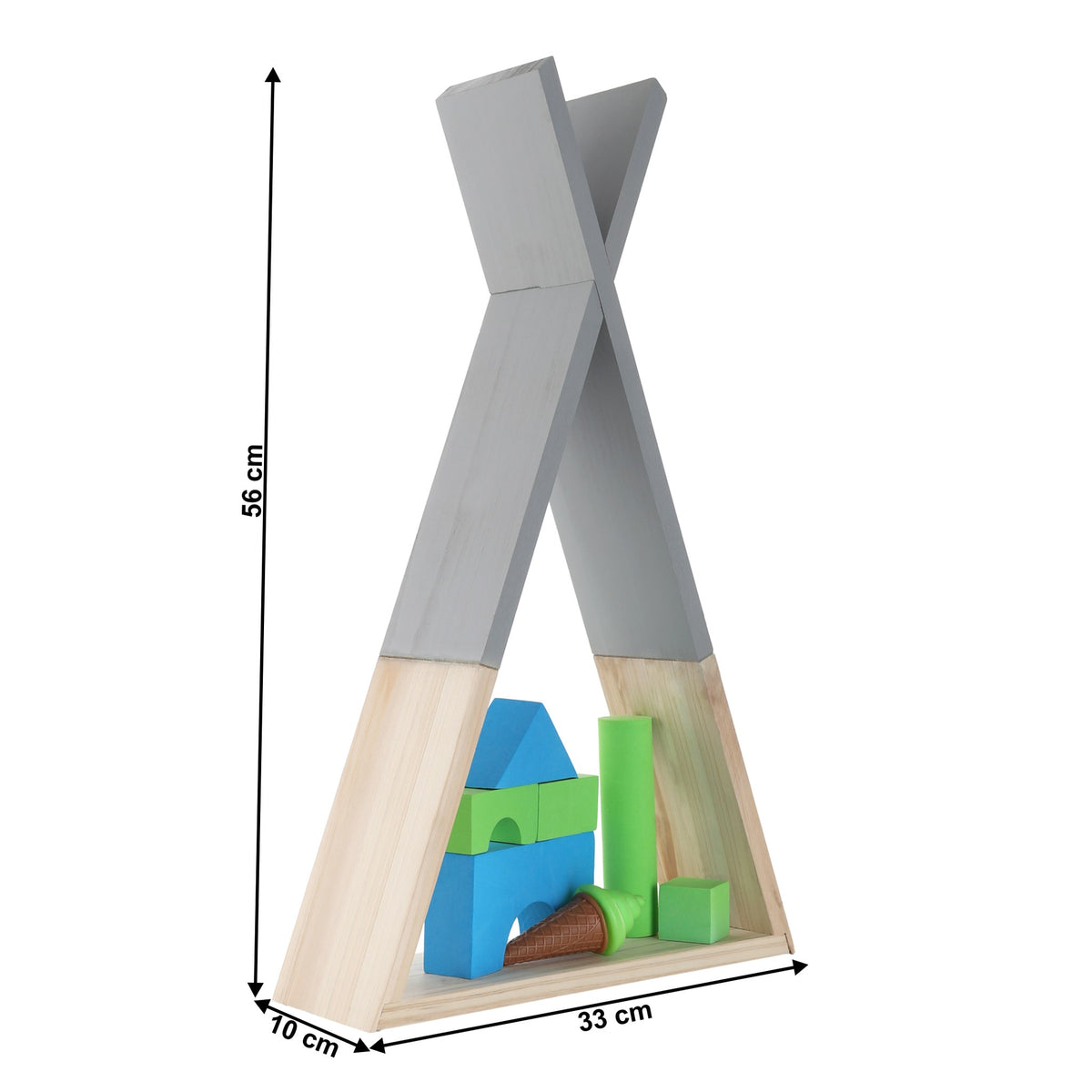 Etajeră Joli – schiță cu dimensiuni