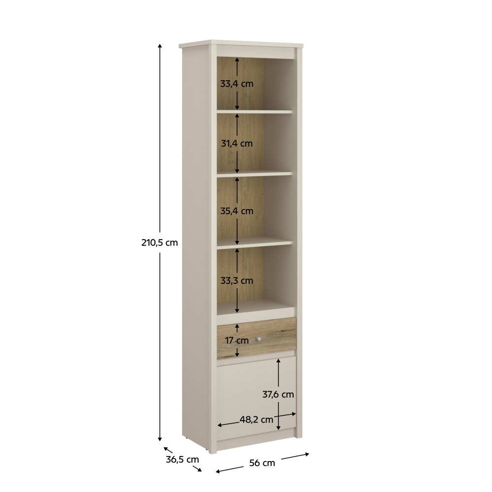 Etajeră Karos – schiță cu dimensiuni