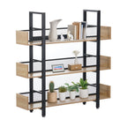 Etajeră Kilis, maro și negru, vedere din față