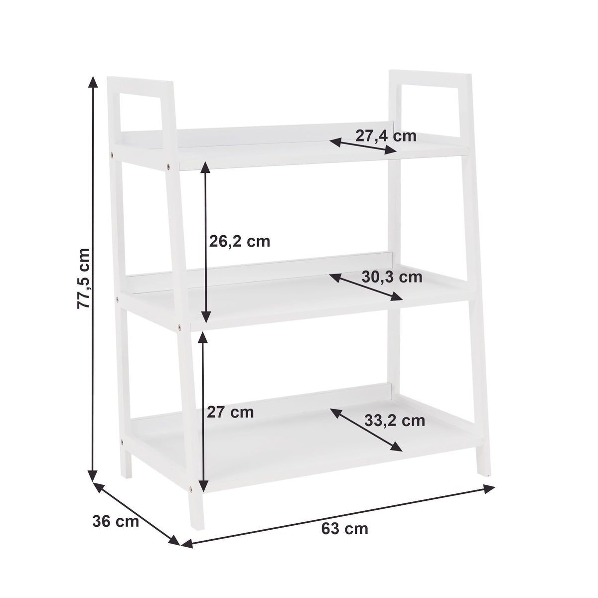 Etajeră Reon Typ 1 – schiță cu dimensiuni