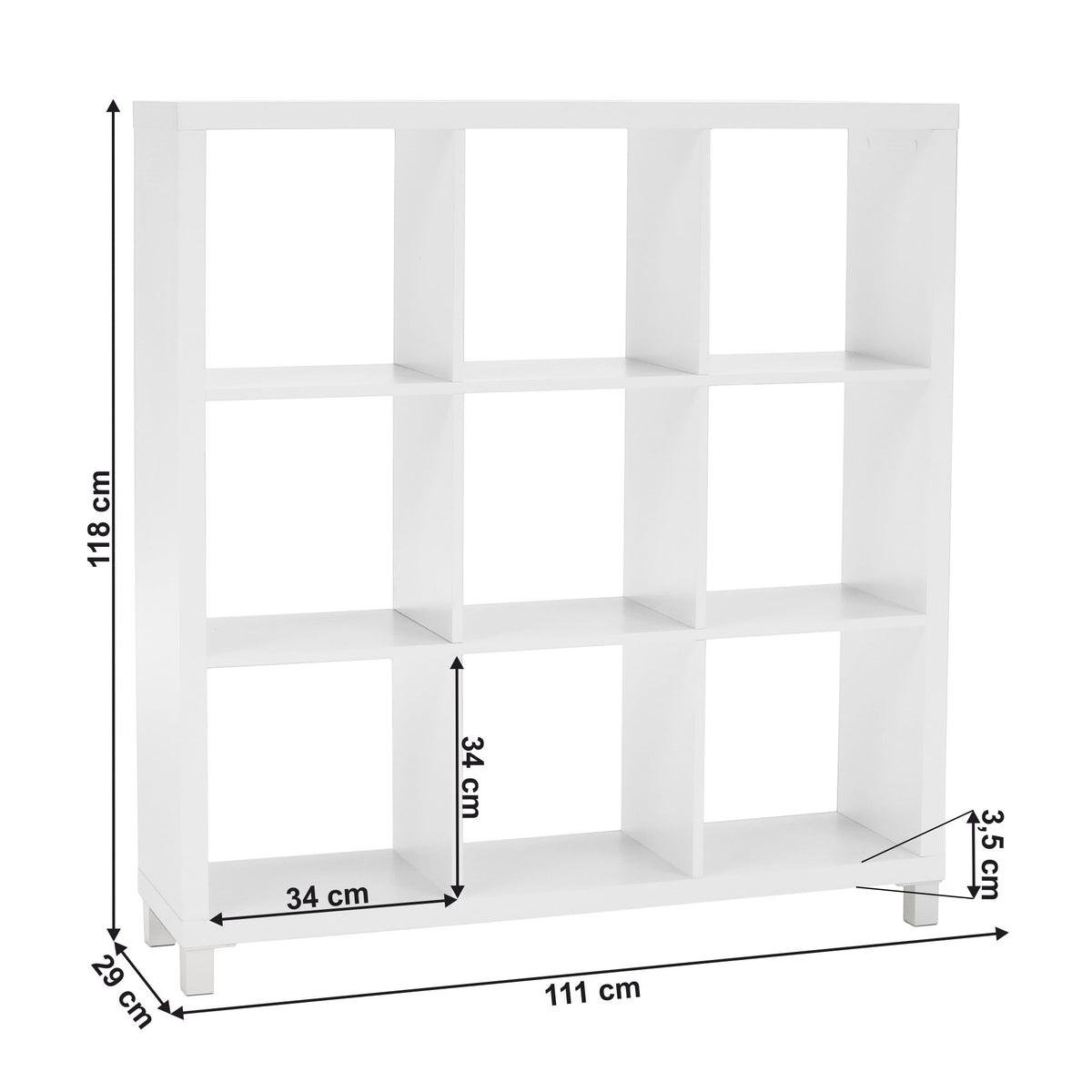 Etajeră Tofi 5 – schiță cu dimensiuni