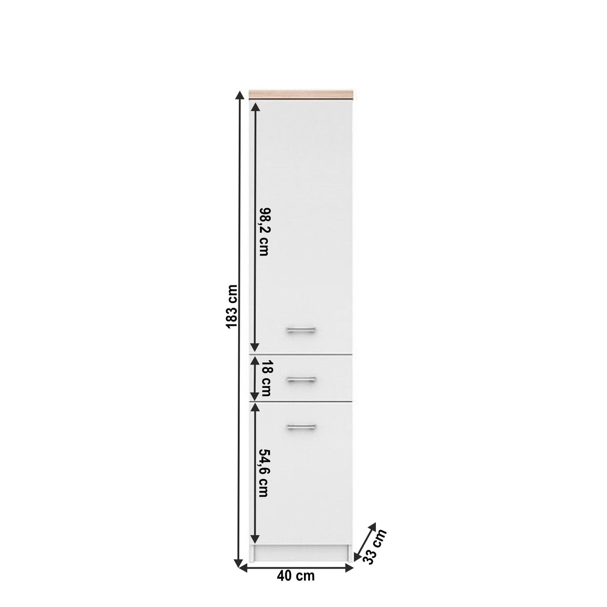 Etajeră Topty – schiță cu dimensiuni