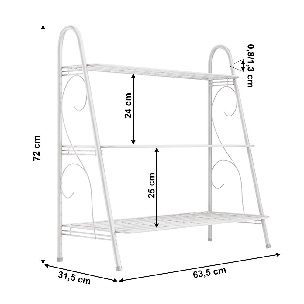 Etajeră Veruma – schiță cu dimensiuni