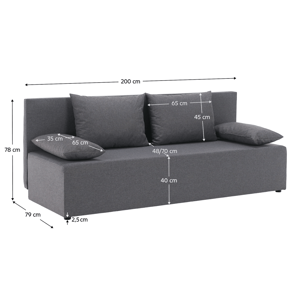 Canapea extensibila EUGI, vedere 3