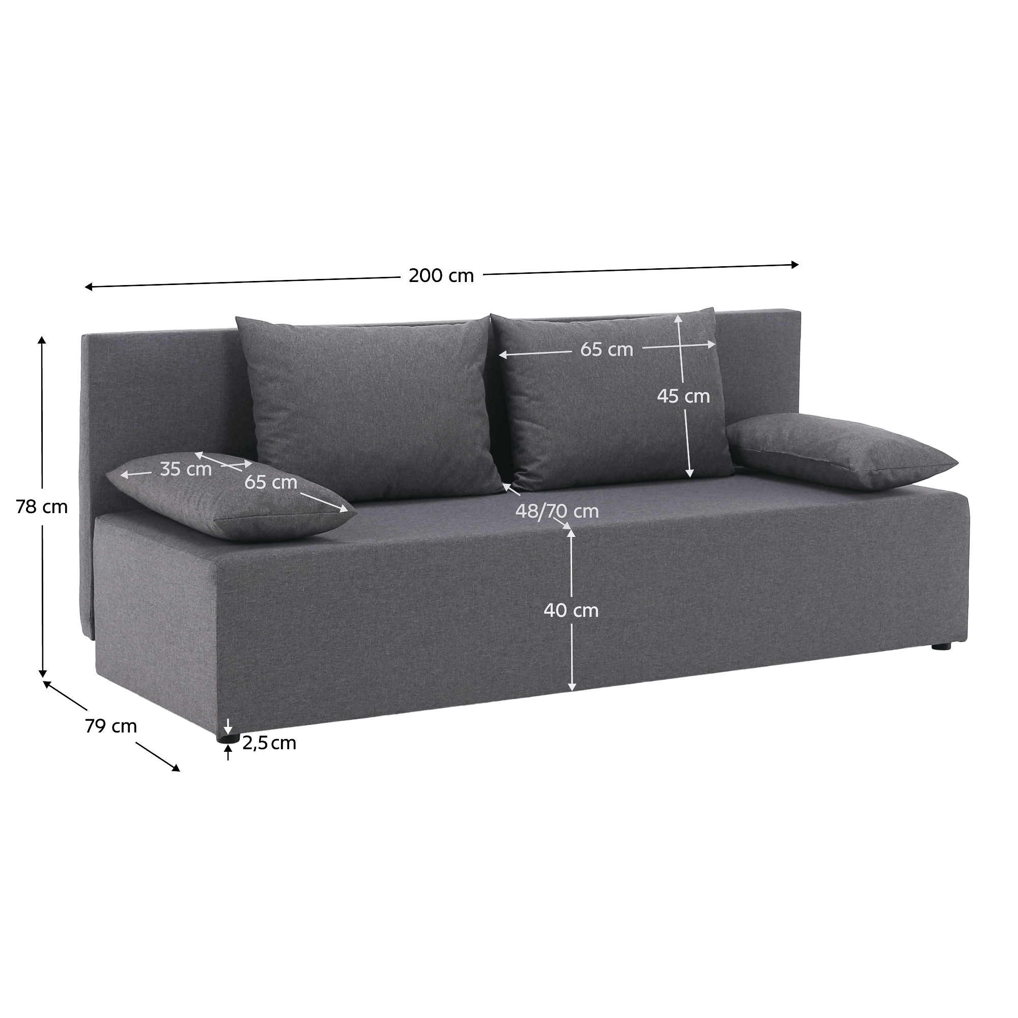 Canapea extensibila EUGI, vedere 3