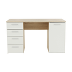 Birou PC EUSTACH, stejar sonoma / alb