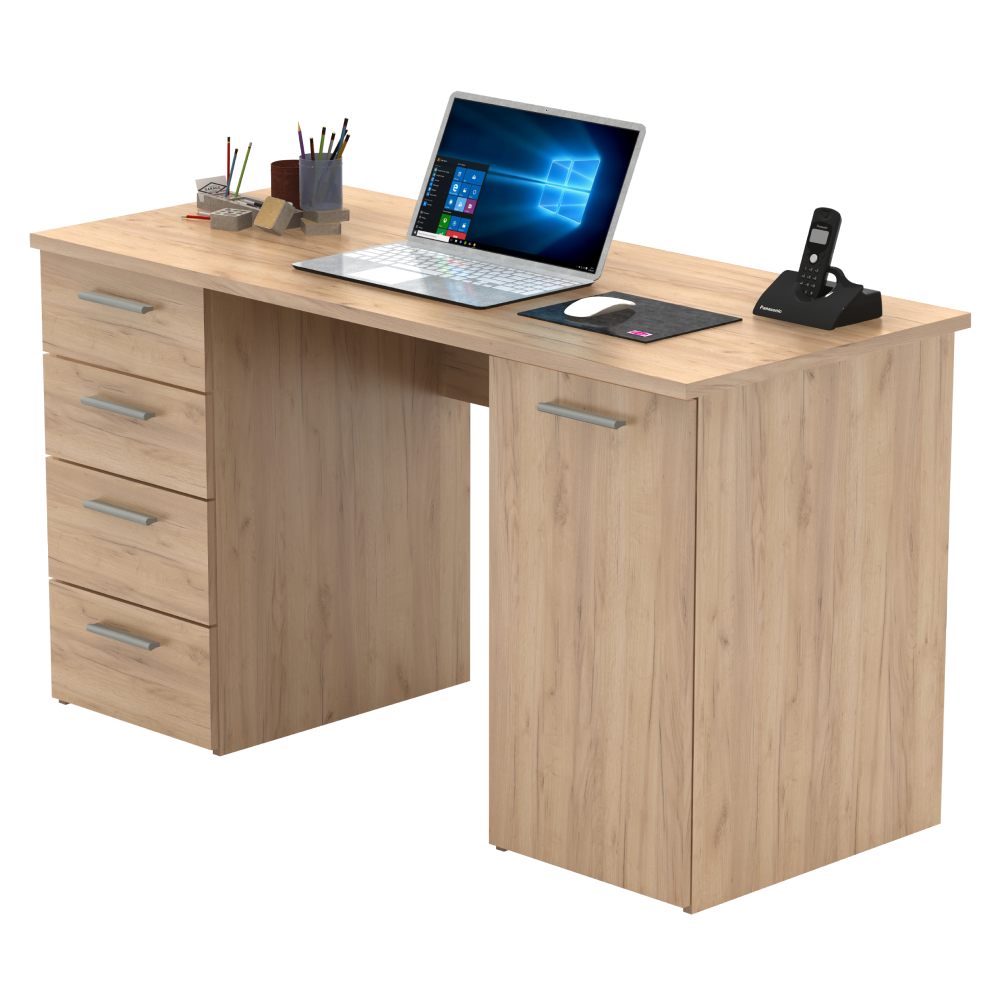 Birou PC EUSTACH, stejar artisan