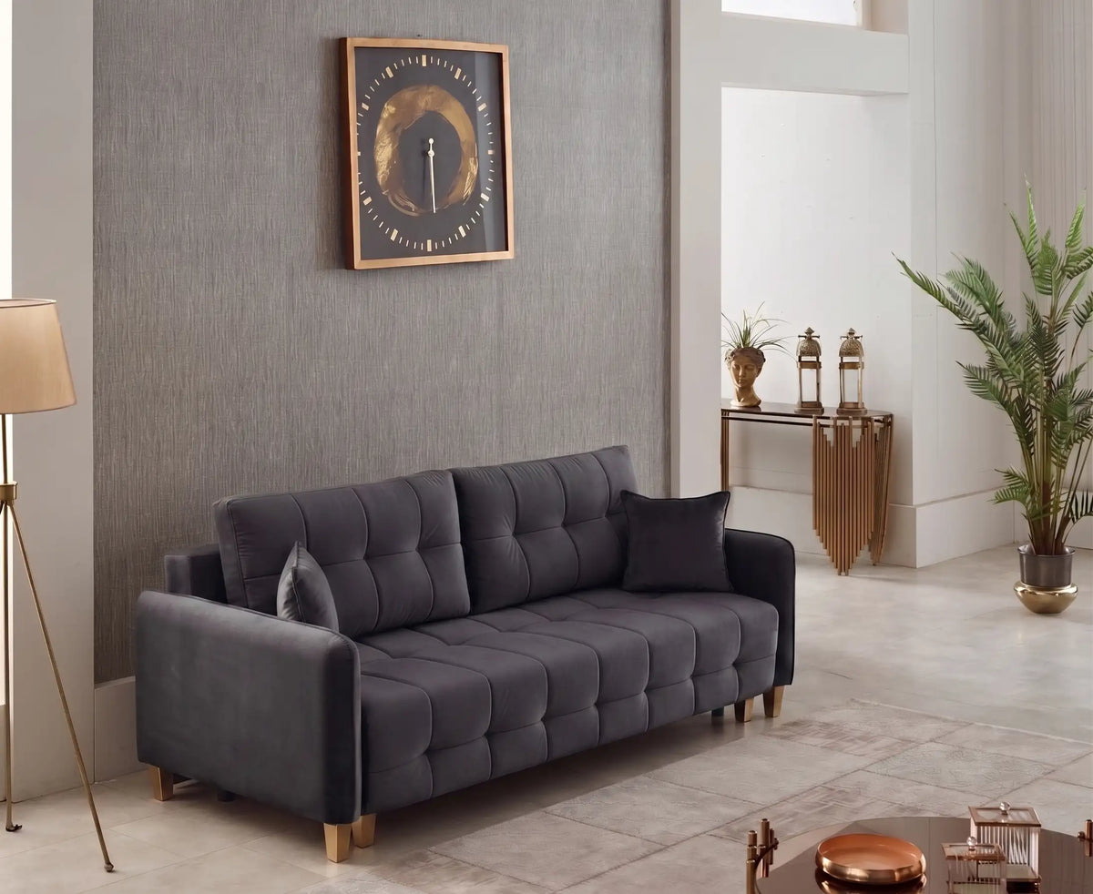 Canapea, extensibila 3 locuri, cu lada de depozitare Eva – Maxinova (imaginea 1)