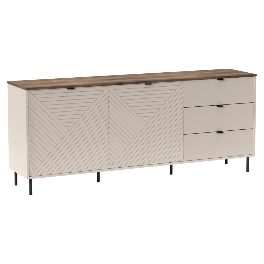 Comoda EYCO 2D3S, casmir/stejar castello