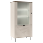 Vitrina joasa EYCO 1D1W, casmir/stejar castello
