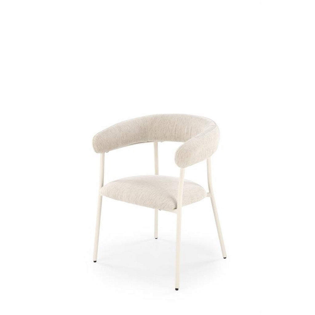 Scaun K557, bej deschis/alb