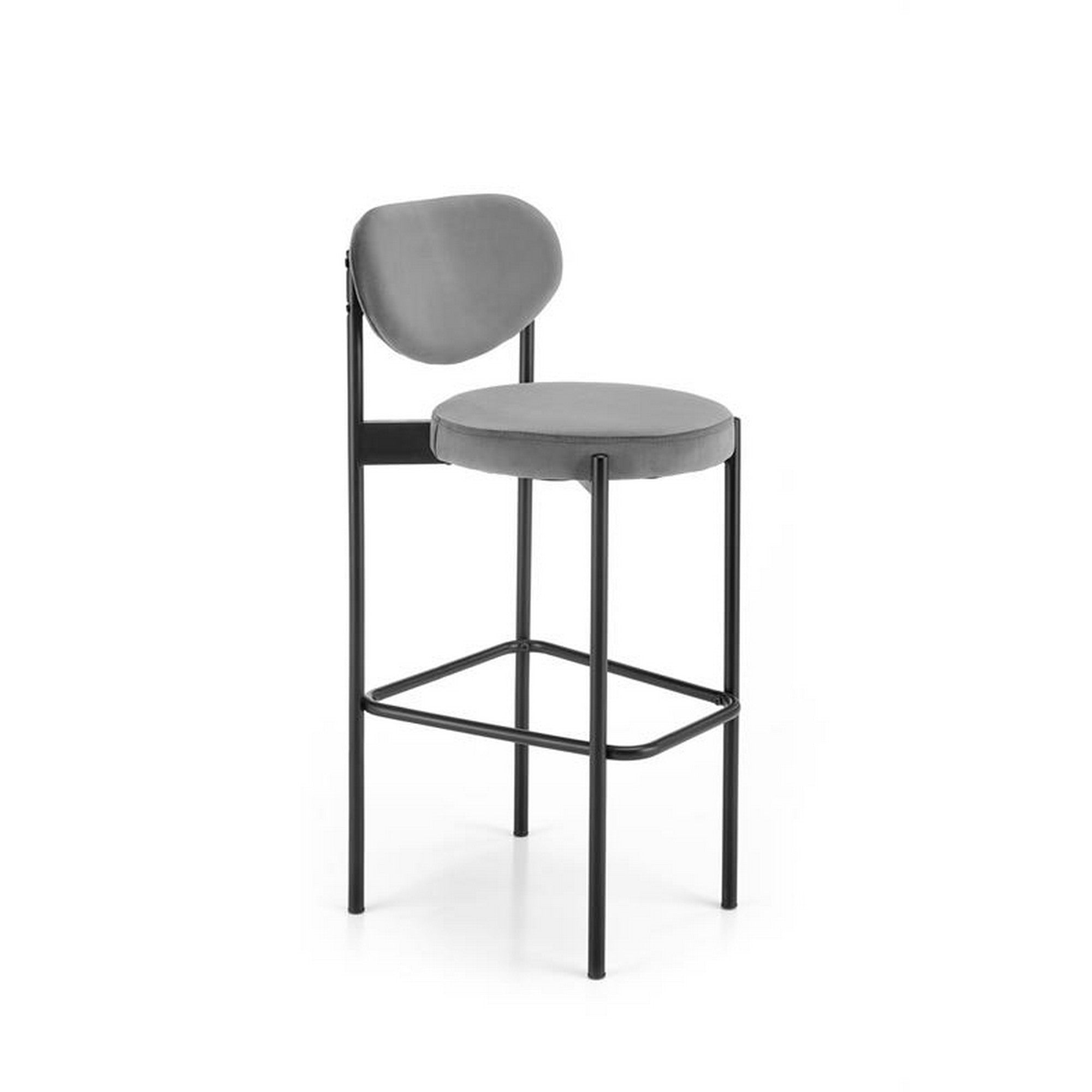 Scaun de bar H108, gri/negru