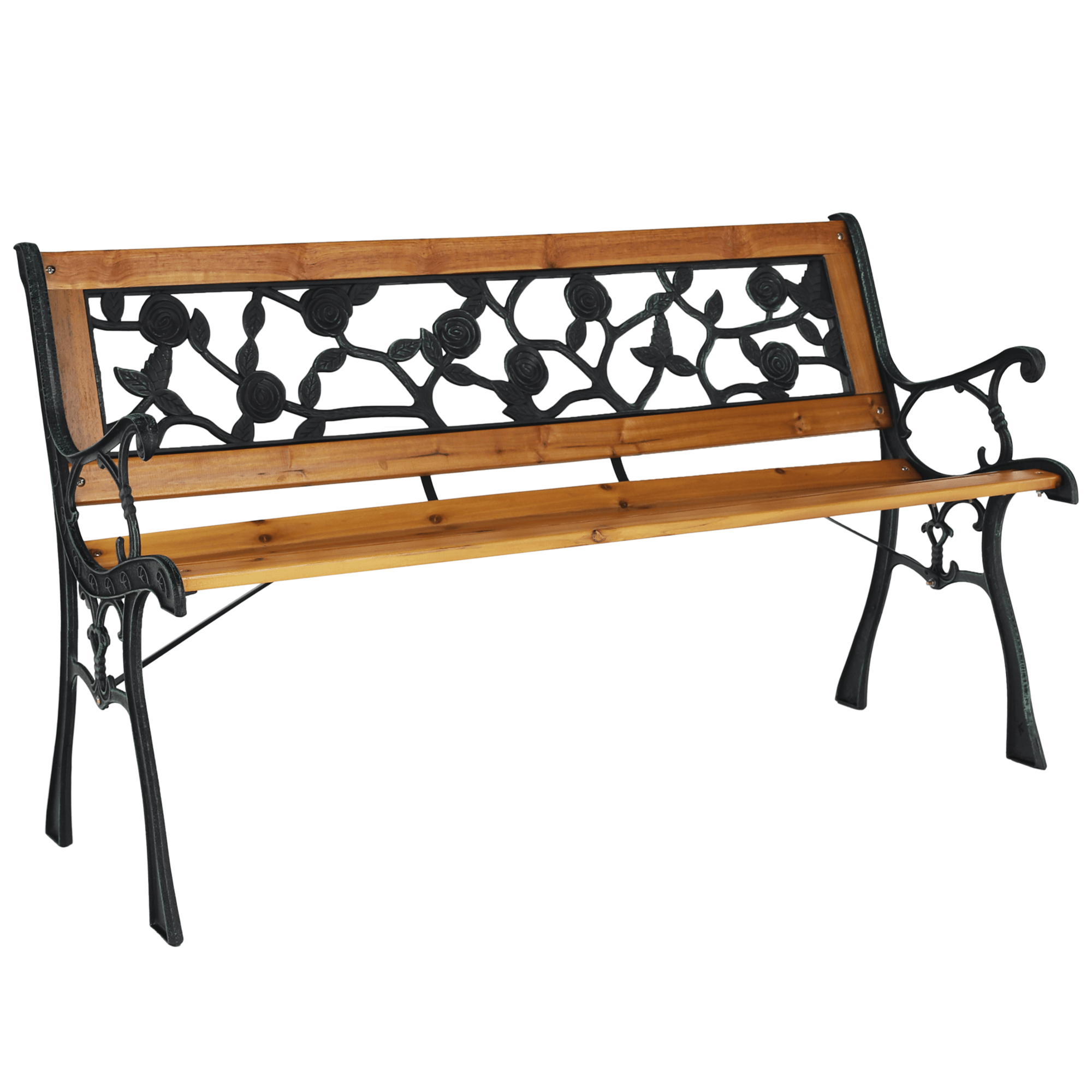 Banca de gradina FAIZA, neagra/naturala