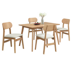 Set dining FALEN, stejar natural / bej