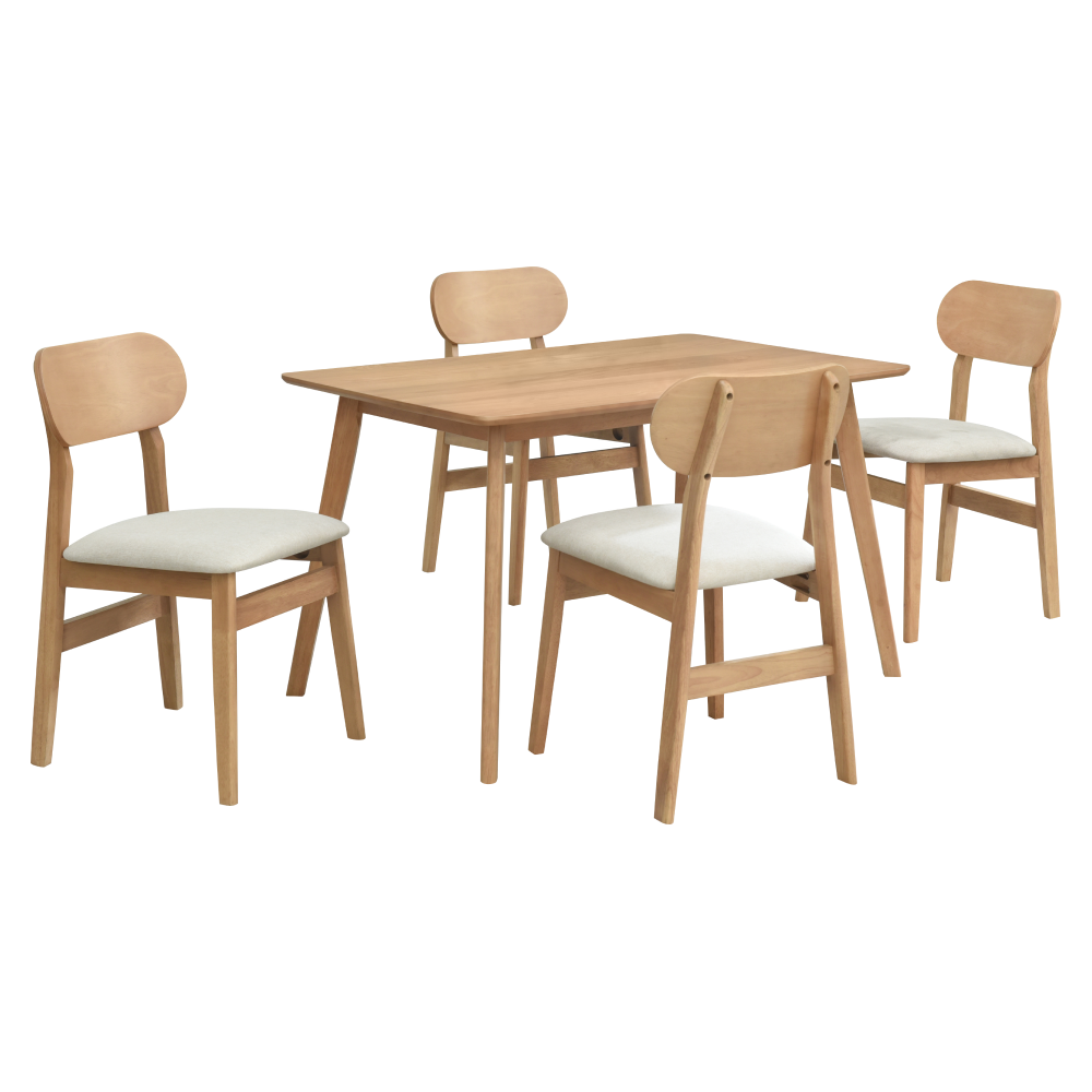 Set de sufragerie 1+4 FALEN, stejar natural/bej