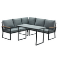 Set de gradina FARLY, negru/gri