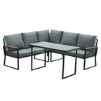 Set de gradina FARLY, negru/gri