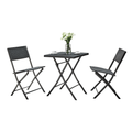 Set ratan de gradina 1+2 FARUK, negru