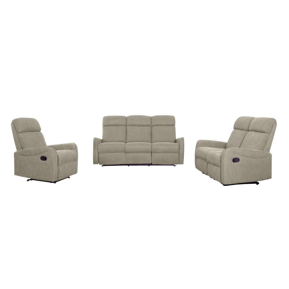 Set canapele 3+2+1 FASAN, tesatura gri-maroniu Taupe