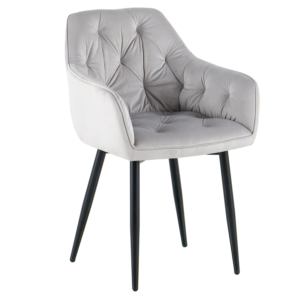 Scaun de design FEDRIS 2 NEW, tesatura Velvet gri deschis