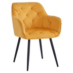 Scaun de design FEDRIS NEW, tesatura Velvet galben