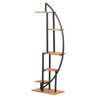 Stand ghiveci FERAN, negru / stejar