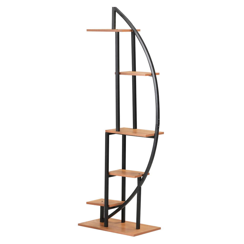 Stand ghiveci FERAN, negru / stejar