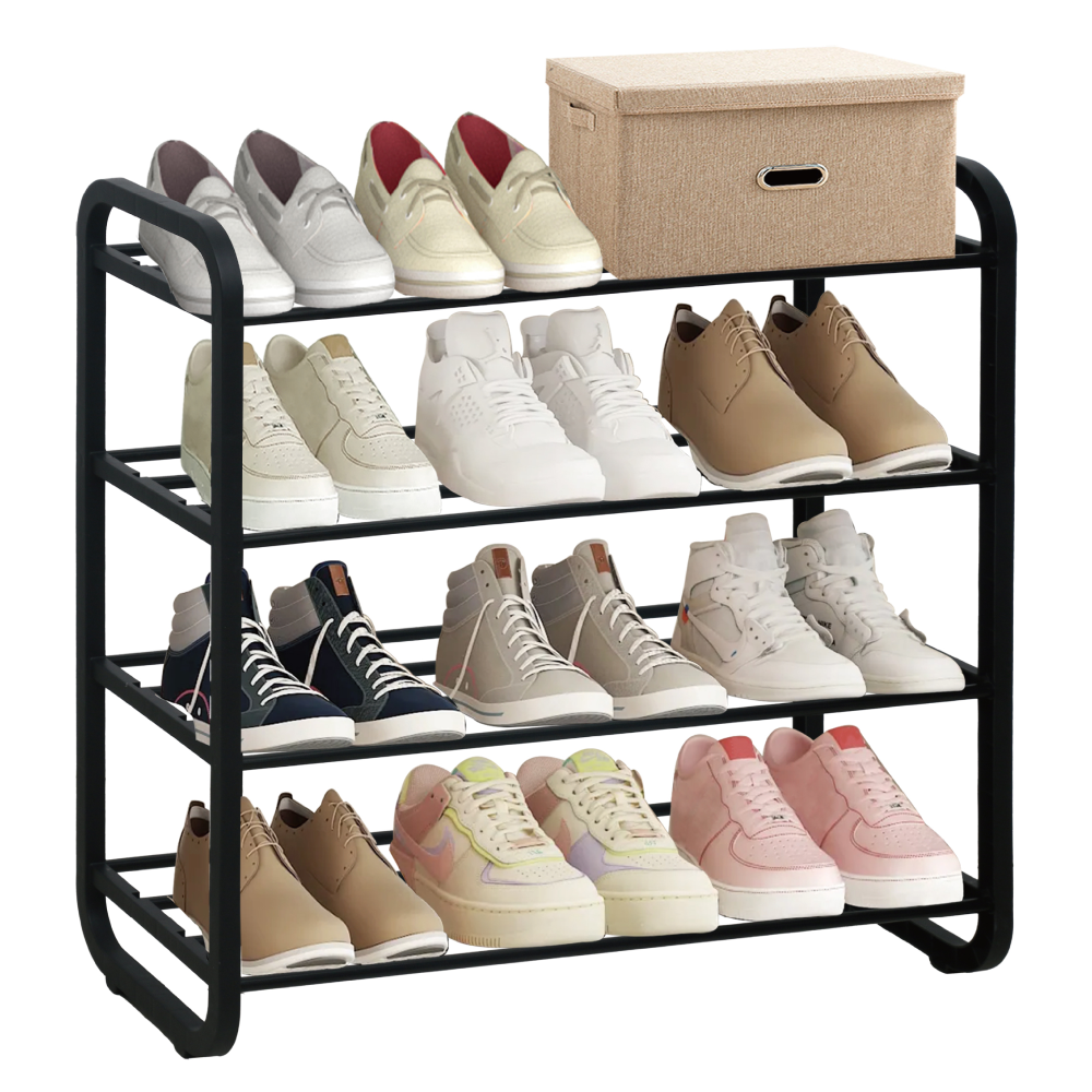 Pantofar FERRUM, 4 rafturi, negru
