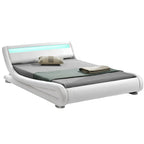 Pat modern cu RGB LED iluminare FILIDA, alb