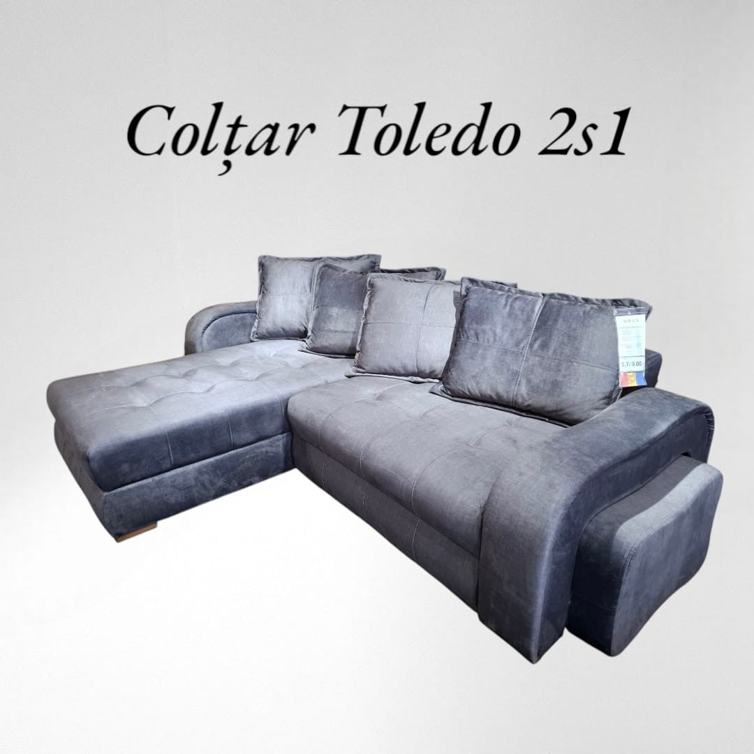 Coltar Toledo, extensibil, cu lada de depozitare – Sofas Collection (imaginea 2)