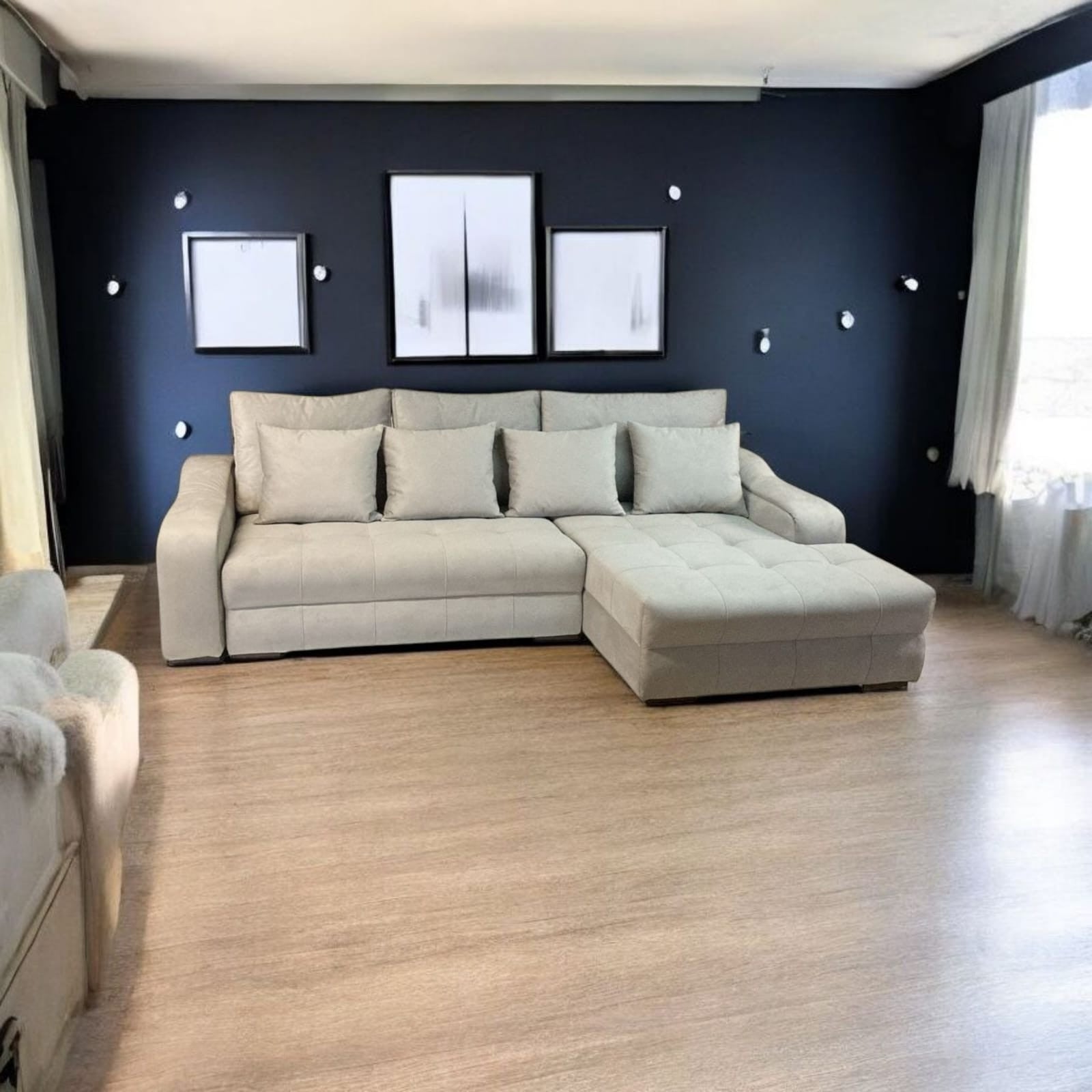 Coltar Atena, extensibil, cu lada de depozitare – Sofas Collection (imaginea 5)