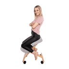 Scaun genunchi ergonomic, gri-maro Taupe / fag, FLONET