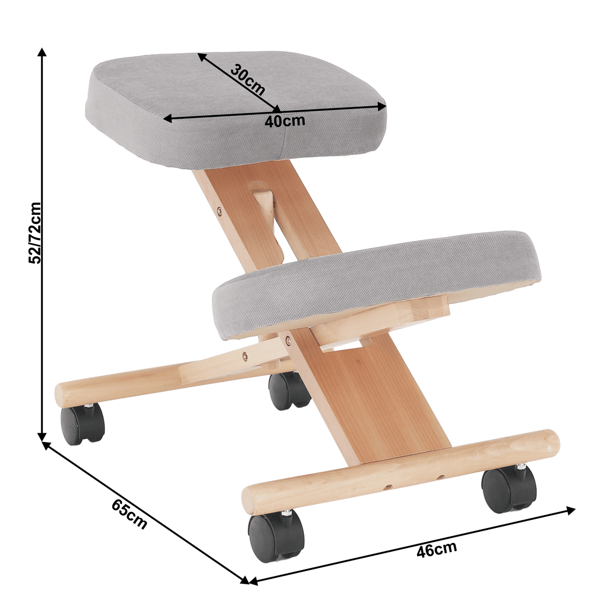 Scaun kneeling FLONET, gri maro / fag