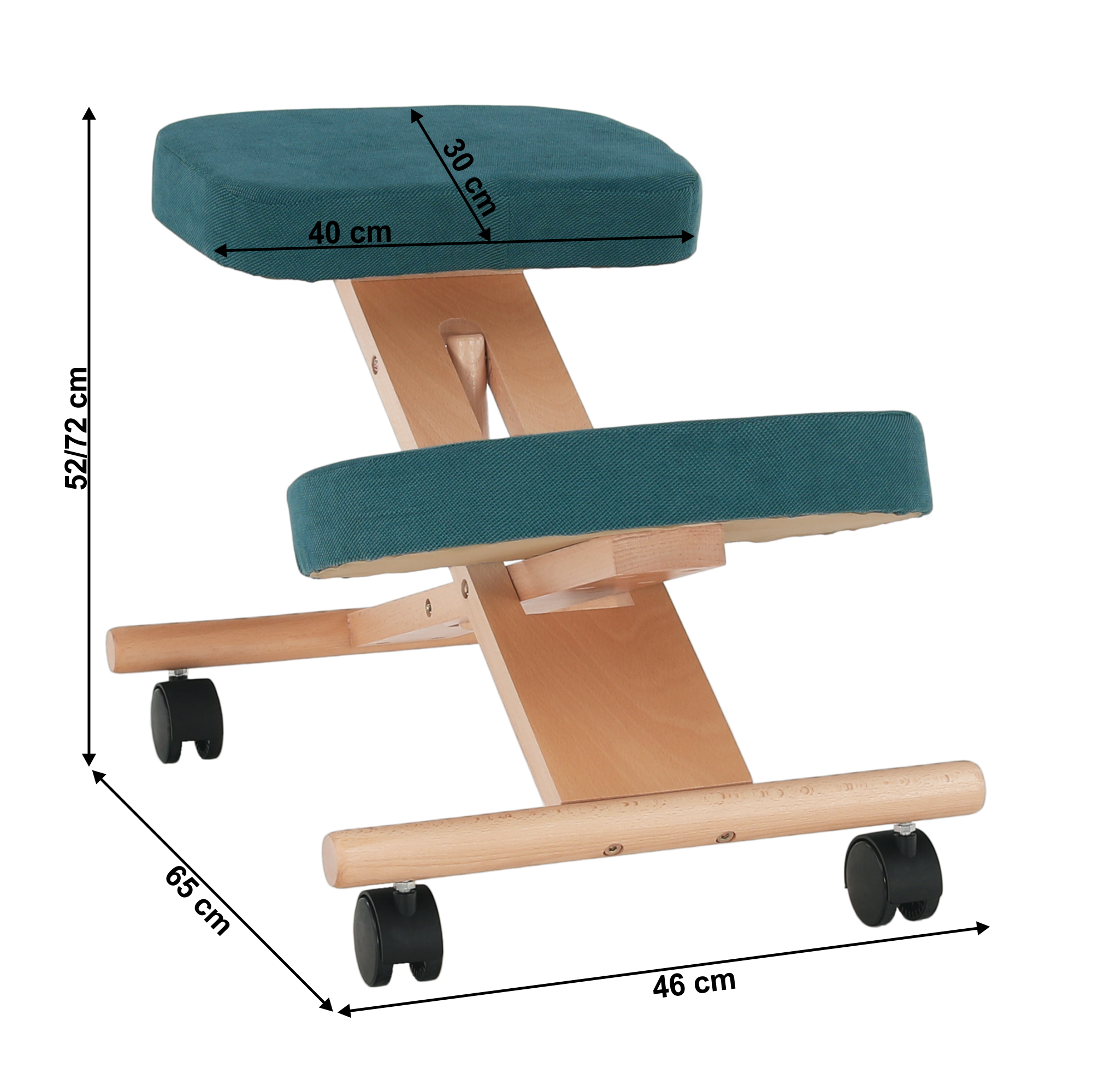 Scaun ergonomic tapitat FLONET, vedere 3