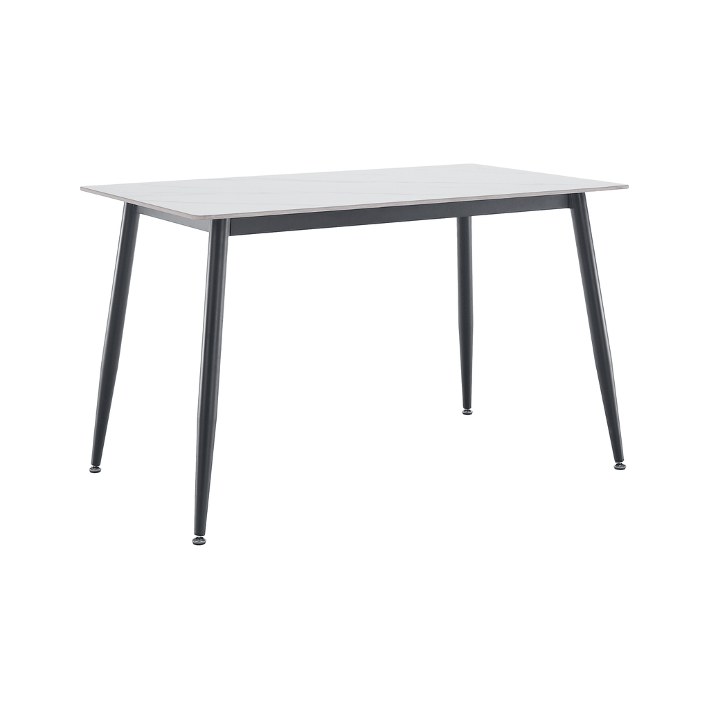 Masa de sufragerie FLORENC TIP 1, marmura alba/neagra